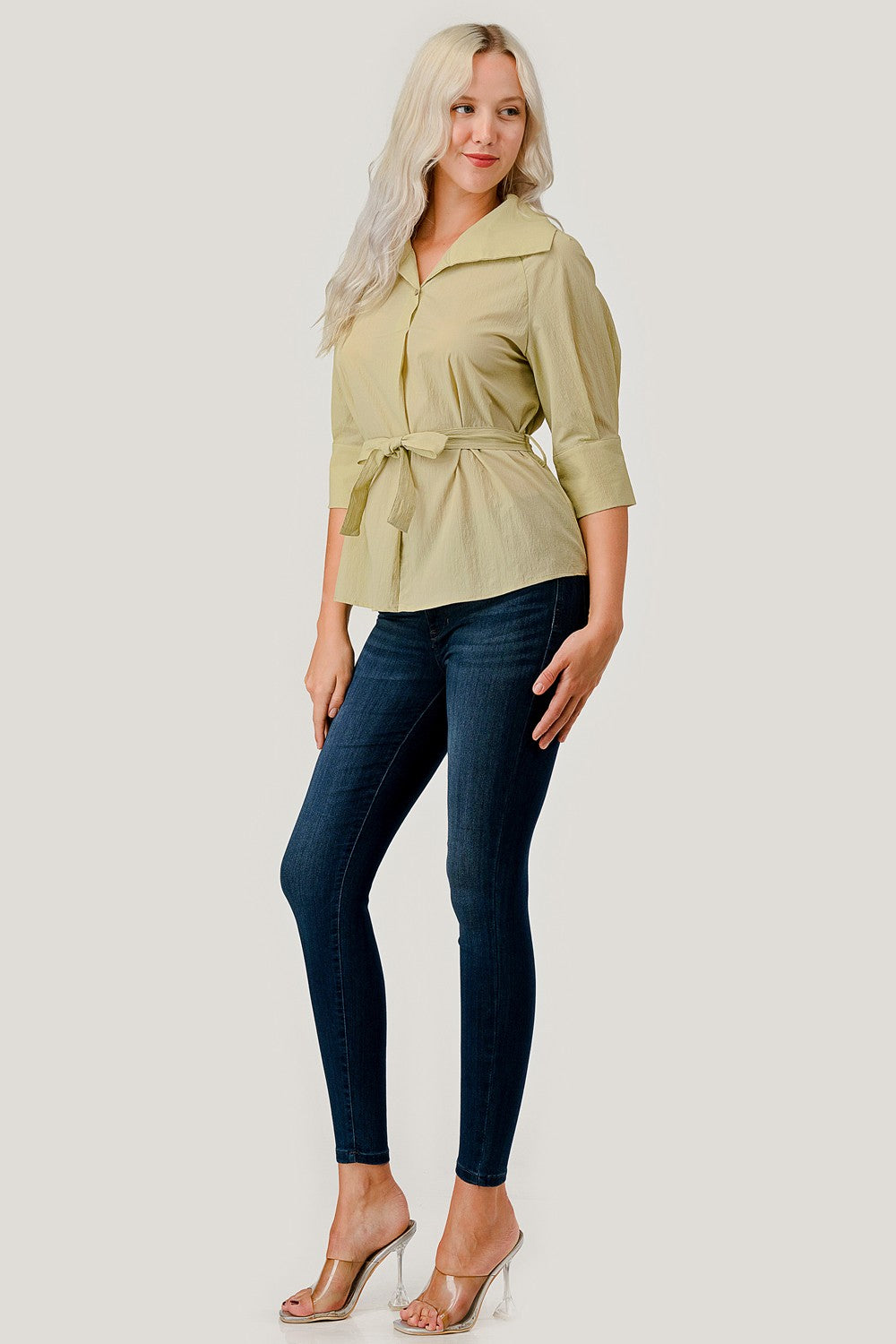 Blush Tie-Waist Blouse