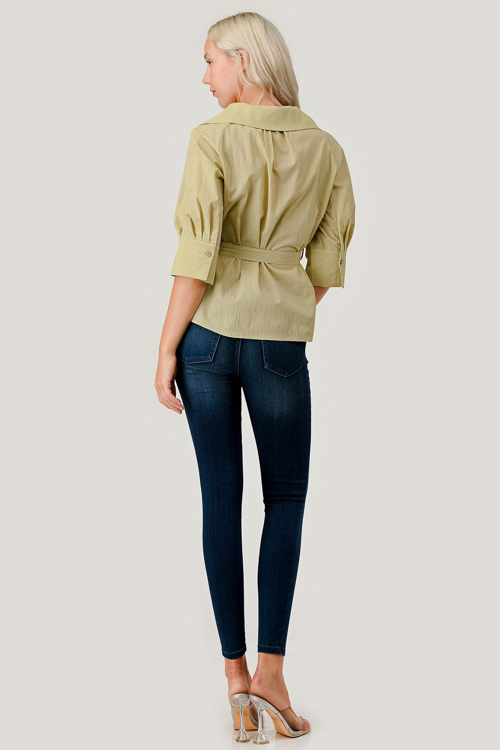 Blush Tie-Waist Blouse