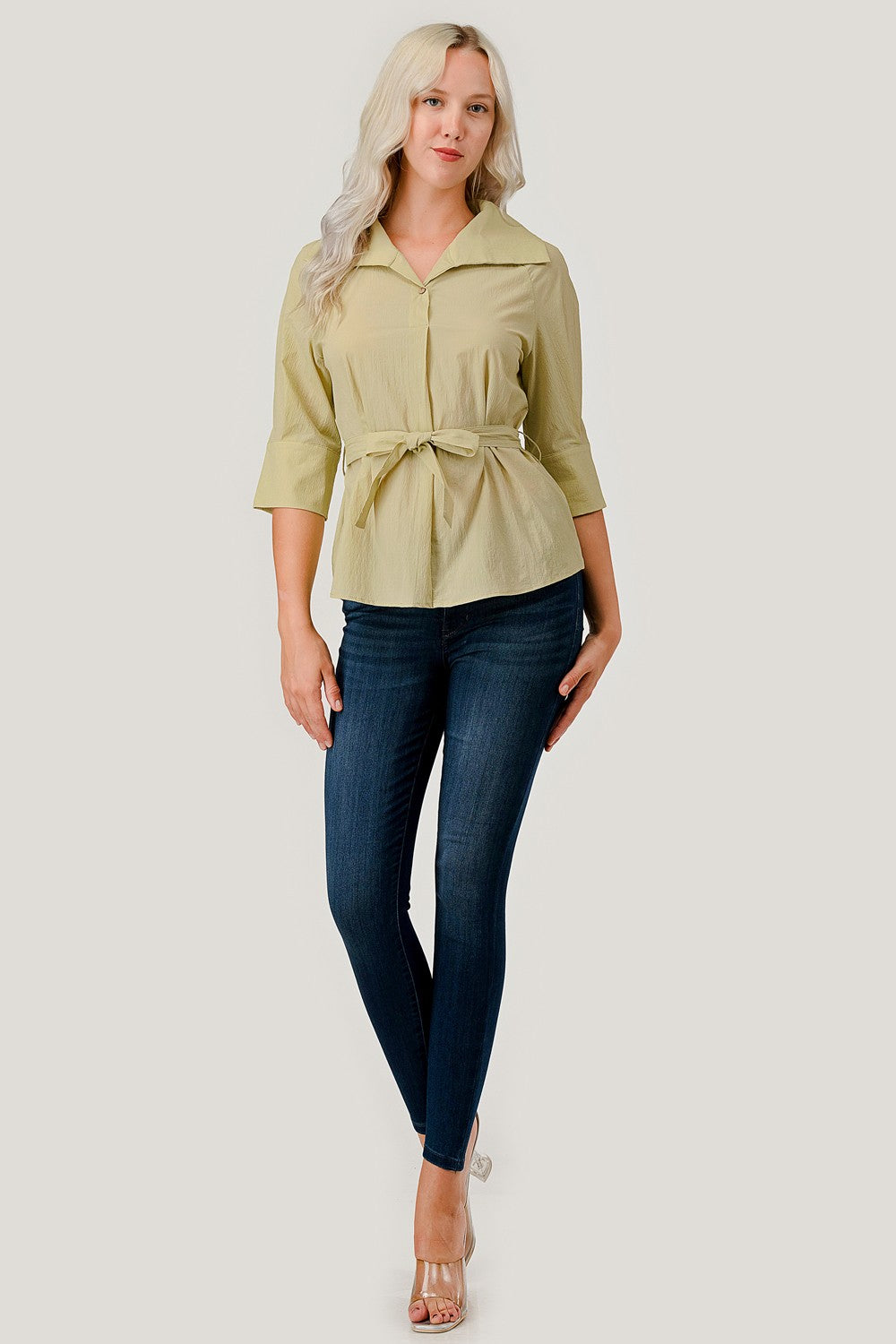 Blush Tie-Waist Blouse